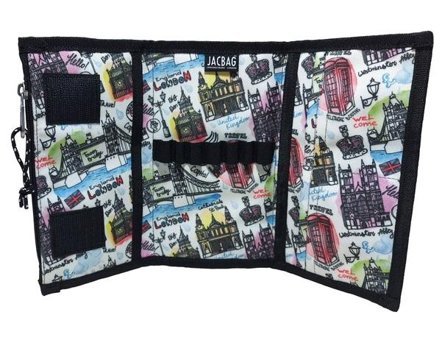 Jacbag Duplex Londra Çok Renkli Katlanabilir Cüzdan Kalemlik