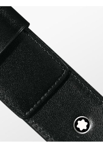 Montblanc 14309 Siyah Düz Tek Gözlü Cüzdan Kalemlik