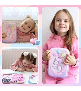 Donezos Pembe Bölmeli Çift Gözlü Kalemlik