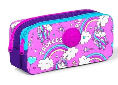 Yaygan Unicorn Pembe Bölmeli Çift Gözlü Cüzdan Kalemlik
