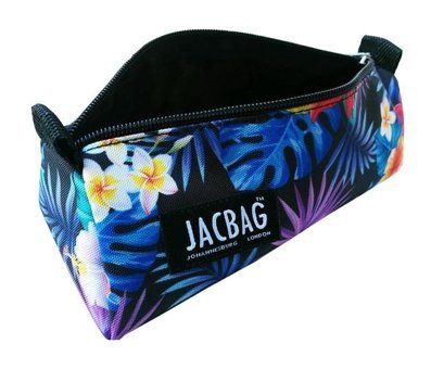 Jacbag Prime Çiçek Desenli Siyah Tek Gözlü Cüzdan Kalemlik