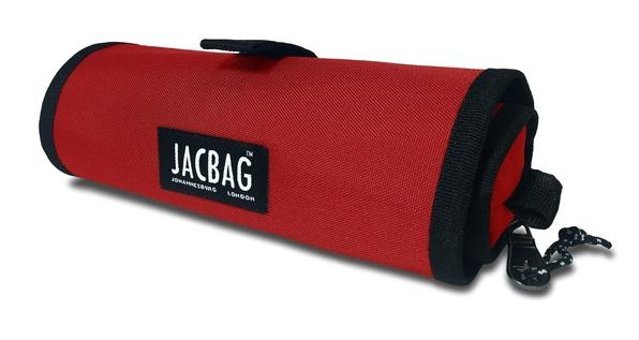 Jacbag Senior Kırmızı Düz Katlanabilir Tek Gözlü Rulo Kalemlik