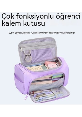 Summer Love Pembe Bölmeli Düz Çift Gözlü Cüzdan Kalemlik