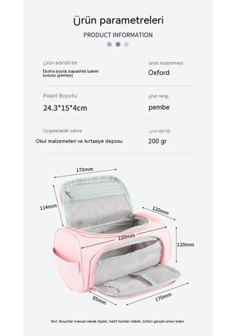 Summer Love Pembe Bölmeli Düz Çift Gözlü Cüzdan Kalemlik