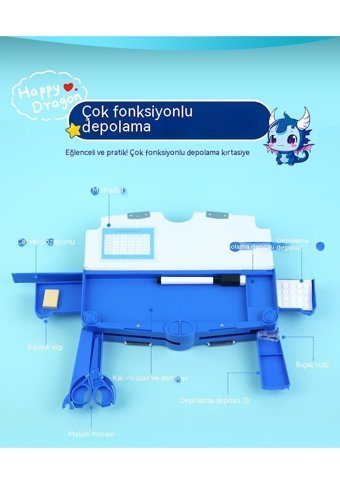 Happyplanet Mor-Pembe Bölmeli Çift Gözlü Kalemlik