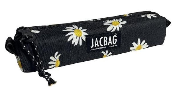 Jacbag Jac-15 Papatya Desenli Siyah Tek Gözlü Cüzdan Kalemlik