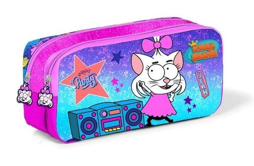 Yaygan 32186 Mavi-Pembe Bölmeli Çift Gözlü Cüzdan Kalemlik