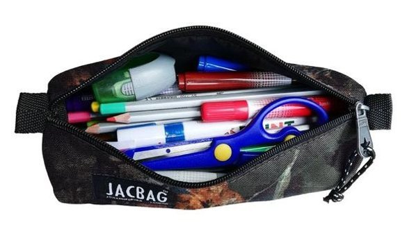 Jacbag Prime Batik Desenli Siyah Tek Gözlü Cüzdan Kalemlik