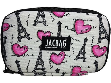 Jacbag Jac-11 Paris Gri-Pembe Bölmeli Çift Gözlü Cüzdan Kalemlik