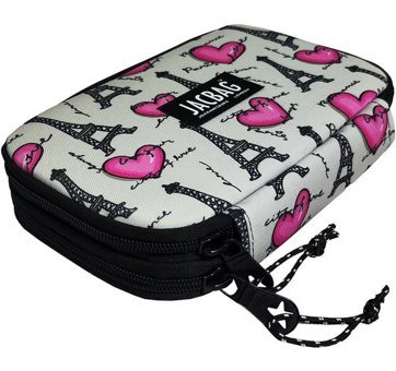 Jacbag Jac-11 Paris Gri-Pembe Bölmeli Çift Gözlü Cüzdan Kalemlik