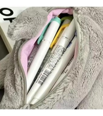 Boutiques Kahverengi Peluş Tek Gözlü Cüzdan Kalemlik