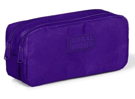 Coral High Mor Bölmeli Çift Gözlü Cüzdan Kalemlik