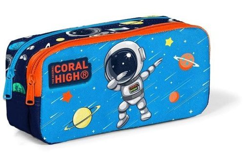 Coral High 12058 Lacivert Bölmeli Çift Gözlü Cüzdan Kalemlik