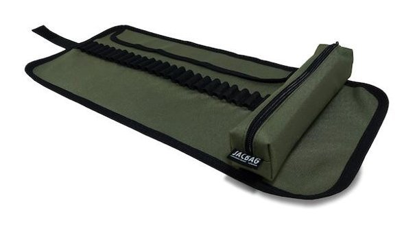 Jacbag Senior Haki Düz Katlanabilir Tek Gözlü Rulo Kalemlik