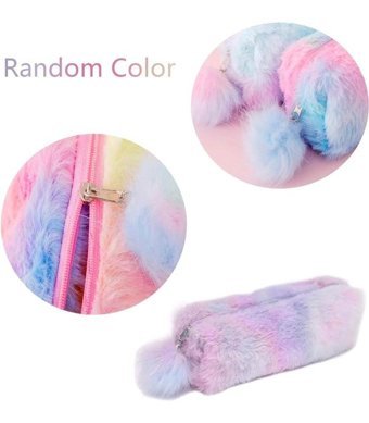 Heamor Pembe Peluş Tek Gözlü Cüzdan Kalemlik
