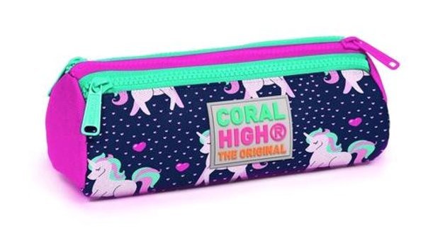 Coral High 22310 Unicorn Lacivert Bölmeli 3 Gözlü Cüzdan Kalemlik