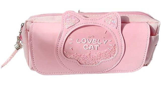 Summer Love Pembe Bölmeli Çift Gözlü Cüzdan Kalemlik