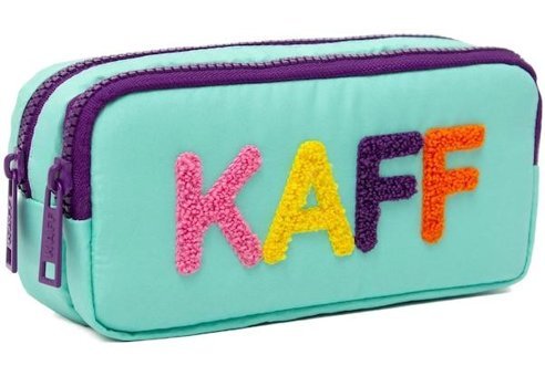 Kaff Turkuaz Bölmeli Peluş Çift Gözlü Cüzdan Kalemlik
