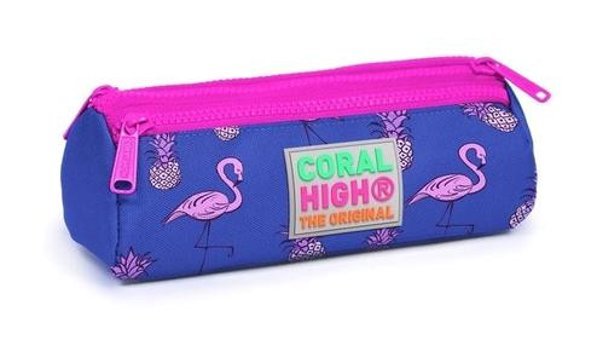 Coral High 22316 Mavi Bölmeli 3 Gözlü Cüzdan Kalemlik