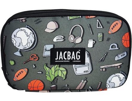 Jacbag Jac-11 Gri-Turuncu Bölmeli Çift Gözlü Cüzdan Kalemlik