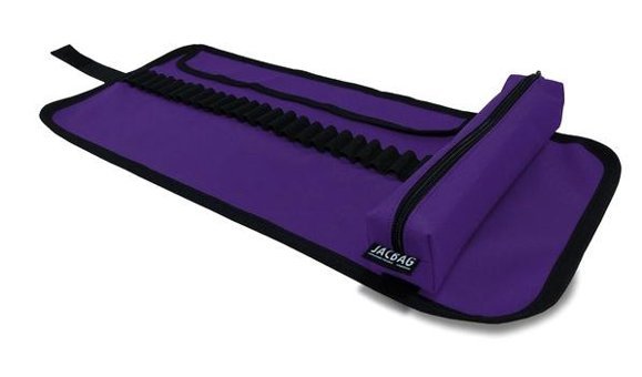 Jacbag Senior Mor Düz Katlanabilir Tek Gözlü Rulo Kalemlik