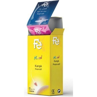 Fe Mixed Ultra İnce Geciktiricili Tırtıklı Prezervatif 12x12'li