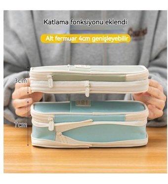 Kk Pudra Bölmeli Çift Gözlü Kalemlik