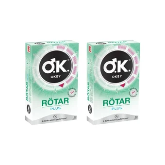 Okey Rötar Plus Geciktiricili Prezervatif 2x10'lu