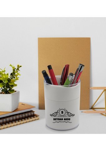 Bk Model 33 Beyaz Tek Gözlü Kalemlik