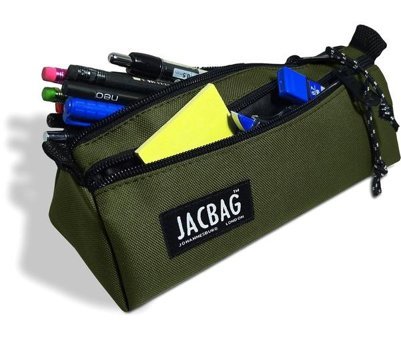 Jacbag Jac-02 Haki Bölmeli Düz Çift Gözlü Cüzdan Kalemlik