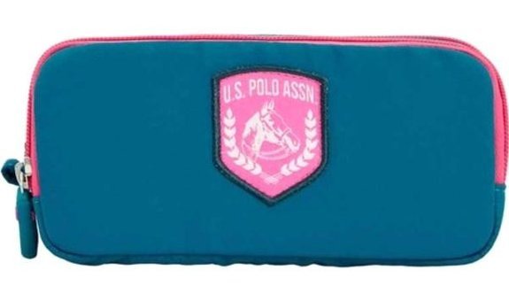 U.S. Polo Assn. Plklk23244 Mavi Bölmeli Çift Gözlü Cüzdan Kalemlik