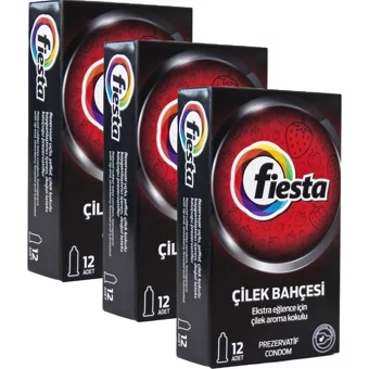 Fiesta Çilek Bahçesi Çilek Aromalı Prezervatif 3x12'li