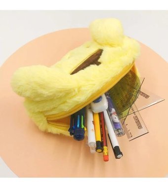 Dawson A3 Sarı Peluş Tek Gözlü Cüzdan Kalemlik
