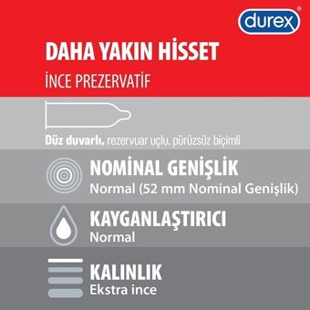 Durex Yakın Hisset Ultra İnce Prezervatif 10'lu
