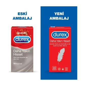 Durex Yakın Hisset Ultra İnce Prezervatif 10'lu