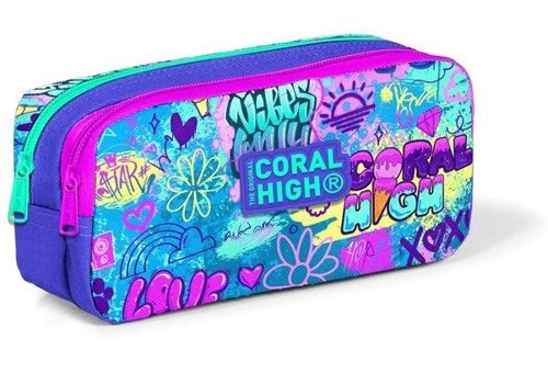 Coral High 22160 Yeşil Bölmeli Çift Gözlü Cüzdan Kalemlik