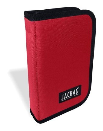 Jacbag Cover Kırmızı Düz Katlanabilir Cüzdan Kalemlik