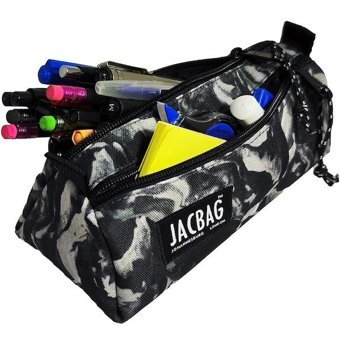 Jacbag Jac-02 Dumanlı Siyah Bölmeli Çift Gözlü Cüzdan Kalemlik