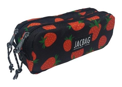 Jacbag Dual Pouch Kırmızı-Siyah Bölmeli Çift Gözlü Cüzdan Kalemlik