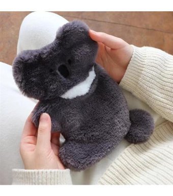 Boutiques Gri Peluş Tek Gözlü Cüzdan Kalemlik