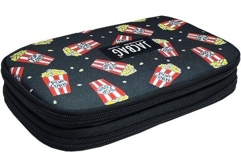 Jacbag Jac-11 Kırmızı-Sarı Bölmeli Çift Gözlü Cüzdan Kalemlik