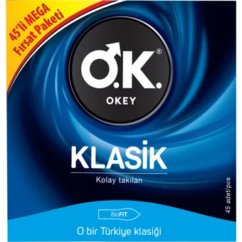 Okey Klasik Prezervatif 45'li