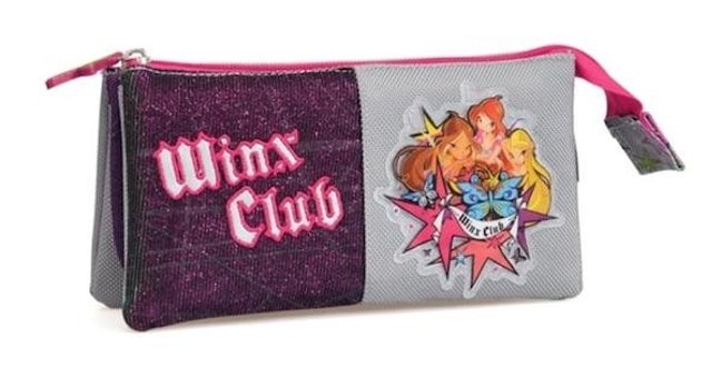 Winx Club 62310 Gri-Mor Tek Gözlü Cüzdan Kalemlik