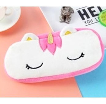 Unicorn Unicorn Kırmızı Peluş Tek Gözlü Cüzdan Kalemlik