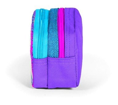 Coral High 12064 Pembe Bölmeli Simli Çift Gözlü Cüzdan Kalemlik