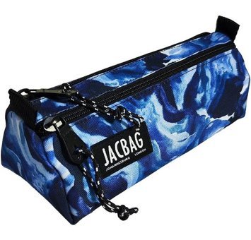 Jacbag Jac-02 Mavi-Beyaz Bölmeli Çift Gözlü Cüzdan Kalemlik