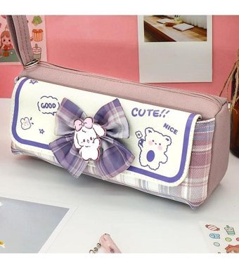 Heamor Kawaii Pembe Tek Gözlü Cüzdan Kalemlik