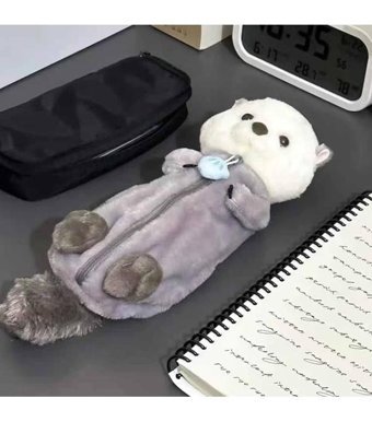 Heamor Sarı Peluş Tek Gözlü Cüzdan Kalemlik
