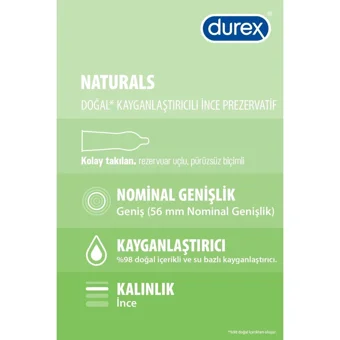 Durex Naturals İnce Prezervatif 20'li