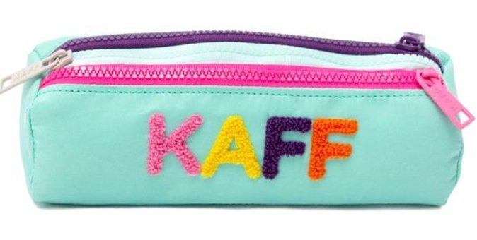 Kaff Mint Yeşil Bölmeli Peluş 3 Gözlü Cüzdan Kalemlik
